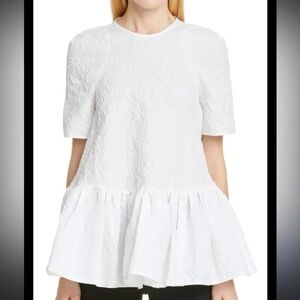 Cecilie Bahnsen Susi Floral Matelasse
Top In White